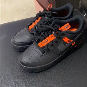 Black & orange Air Force 1